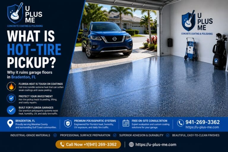 What is hot-tire pickup — and why does it ruin so many Florida garage floors?