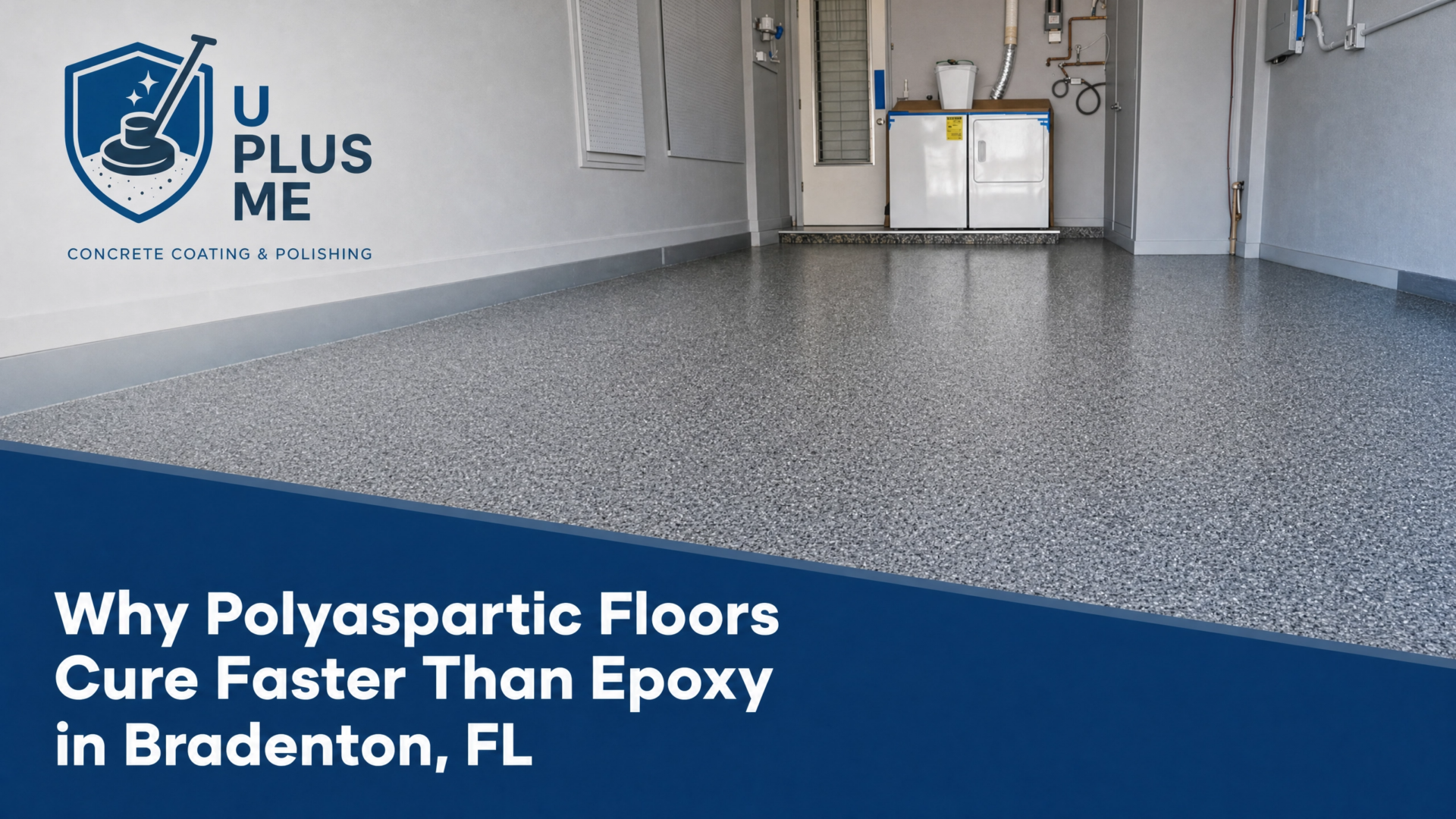 fast curing decorative garage floor coating system installed in a Bradenton Florida home by U Plus Me